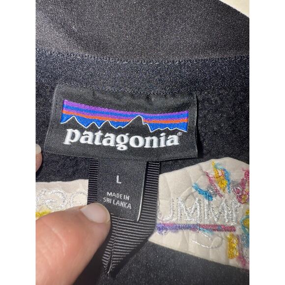 Patagonia Black Better Sweater Fleece Vest Womens Large Immunology Logo - Picture 3 of 7